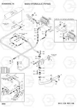 3050 MAIN HYDRAULIC PIPING 35/40/45/50L-7A, Hyundai