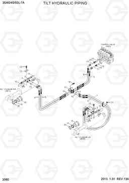 3060 TILT HYDRAULIC PIPING 35/40/45/50L-7A, Hyundai