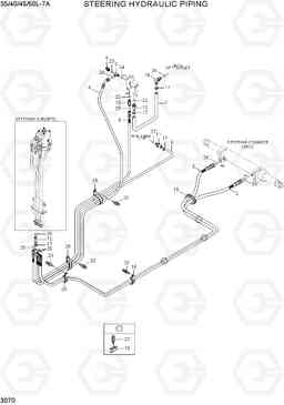 3070 STEERING HYDRAULIC PIPING 35/40/45/50L-7A, Hyundai