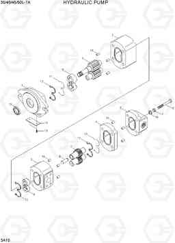 3A10 HYDRAULIC PUMP 35/40/45/50L-7A, Hyundai