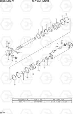 3B10 TILT CYLINDER 35/40/45/50L-7A, Hyundai