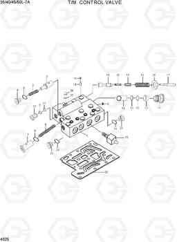 4025 T/M CONTROL VALVE 35/40/45/50L-7A, Hyundai