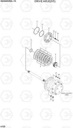 4100 DRIVE AXLE (5/5) 35/40/45/50L-7A, Hyundai