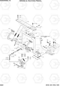 5040 BRAKE & INCHING PEDAL 35/40/45/50L-7A, Hyundai