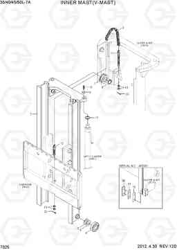 7025 INNER MAST(V-MAST, 50L-7A) 35/40/45/50L-7A, Hyundai