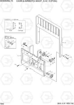 7042 CARR & B/REST (V-MAST, C-IV, 5.0TON) 35/40/45/50L-7A, Hyundai