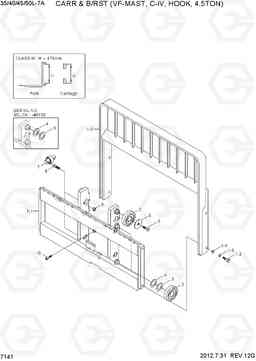 7141 CARR & B/REST (VF-MAST, C-IV, 4.5TON) 35/40/45/50L-7A, Hyundai