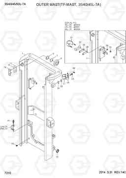 7210 OUTER MAST (TF-MAST, 35/40/45L-7A) 35/40/45/50L-7A, Hyundai