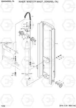 7230 INNER MAST (TF-MAST, 35/40/45L-7A) 35/40/45/50L-7A, Hyundai