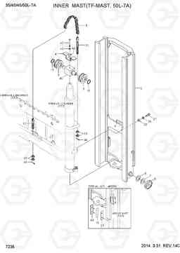 7235 INNER MAST (TF-MAST, 50L-7A) 35/40/45/50L-7A, Hyundai