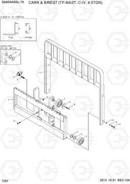 7251 CARR & B/REST (TF-MAST, C-IV, 45L-7A) 35/40/45/50L-7A, Hyundai