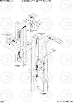 7285 3-SPOOL PIPING (TF, 50L-7A) 35/40/45/50L-7A, Hyundai