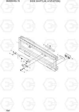 7541 SIDE SHIFT(JK, 4.5/5.0TON) 35/40/45/50L-7A, Hyundai