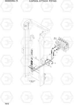7610 3-SPOOL ATTACH PIPING 35/40/45/50L-7A, Hyundai