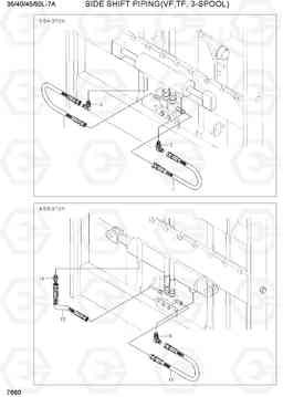 7660 SIDE SHIFT PIPING (VF,TF-MAST, 3-SPOOL) 35/40/45/50L-7A, Hyundai