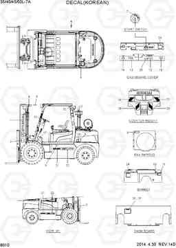 8010 DECAL(KOREAN) 35/40/45/50L-7A, Hyundai