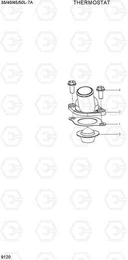 9120 THERMOSTAT 35/40/45/50L-7A, Hyundai