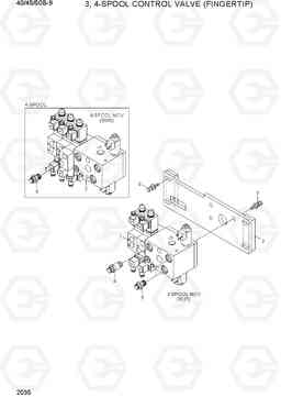 2035 3,4-SPOOL CONTROL VALVE (FINGERTIP) 40/45/50B-9, Hyundai