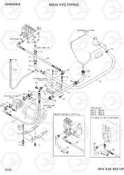 2110 MAIN HYD PIPING 40/45/50B-9, Hyundai