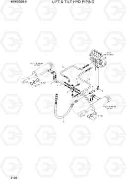 2120 LIFT & TILT HYD PIPING 40/45/50B-9, Hyundai