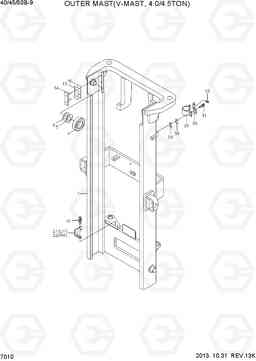 7010 OUTER MAST(V-MAST, 4.0/4.5TON) 40/45/50B-9, Hyundai