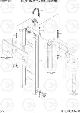 7020 INNER MAST(V-MAST, 4.0/4.5TON) 40/45/50B-9, Hyundai