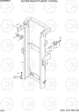 7215 OUTER MAST(TF-MAST, 5.0TON) 40/45/50B-9, Hyundai