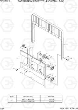 7251 CARRIAGE & B/REST(TF, 4.5/5.0TON,C-IV) 40/45/50B-9, Hyundai