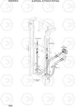7620 4-SPOOL ATTACH PIPING 40/45/50B-9, Hyundai