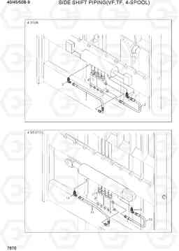 7670 SIDE SHIFT PIPING (TF-MAST, 4-SPOOL) 40/45/50B-9, Hyundai