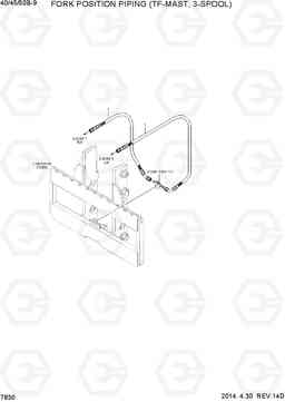 7830 FORK POSITION PIPING (TF-MAST, 3-SPOOL) 40/45/50B-9, Hyundai