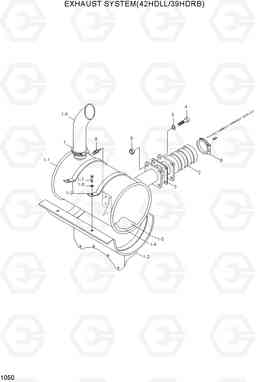 1050 EXHAUST SYSTEM(42HDLL/39HDRB) 42HDLL/39HDRB, Hyundai