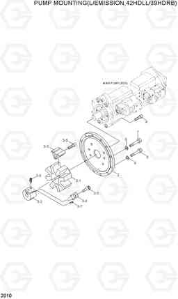 2010 PUMP MOUNTING(L/EMISSION,42HDLL/39HDRB) 42HDLL/39HDRB, Hyundai