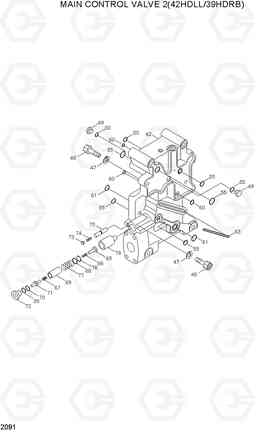 2091 MAIN CONTROL VALVE 2(42HDLL/39HDRB) 42HDLL/39HDRB, Hyundai