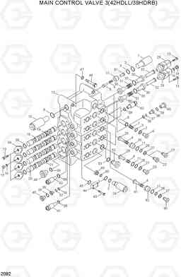 2092 MAIN CONTROL VALVE 3(42HDLL/39HDRB) 42HDLL/39HDRB, Hyundai