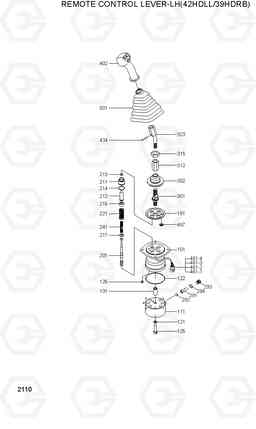 2110 REMOTE CONTROL LEVER-LH(42HDLL/39HDRB) 42HDLL/39HDRB, Hyundai