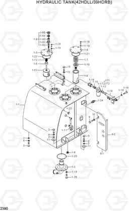 2390 HYDRAULIC TANK(42HDLL/39HDRB) 42HDLL/39HDRB, Hyundai