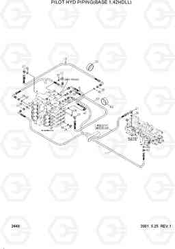 2440 PILOT HYD PIPING(BASE 1,42HDLL) 42HDLL/39HDRB, Hyundai