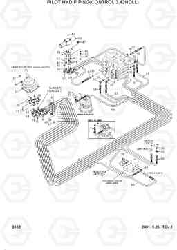 2452 PILOT HYD PIPING(CONTROL 3,42HDLL) 42HDLL/39HDRB, Hyundai