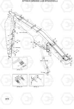 2470 ATTACH GREASE LUB SYSTEM 1(42HDLL) 42HDLL/39HDRB, Hyundai