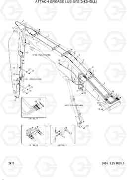 2471 ATTACH GREASE LUB SYSTEM 2(42HDLL) 42HDLL/39HDRB, Hyundai