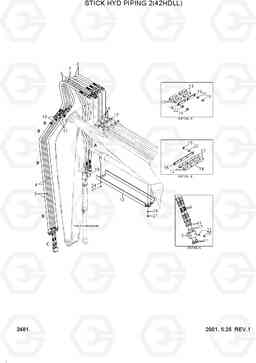 2481 STICK HYD PIPING 2(42HDLL) 42HDLL/39HDRB, Hyundai