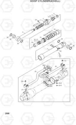 2500 HOIST CYLINDER(42HDLL) 42HDLL/39HDRB, Hyundai