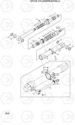 2510 STICK CYLINDER(42HDLL) 42HDLL/39HDRB, Hyundai