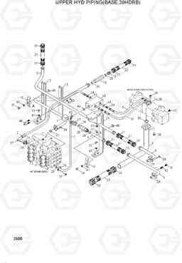2600 UPPER HYD PIPING(BASE,39HDRB) 42HDLL/39HDRB, Hyundai