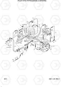 2611 PILOT HYD PIPING(BASE 2,39HDRB) 42HDLL/39HDRB, Hyundai