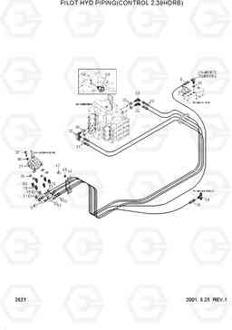 2621 PILOT HYD PIPING(CONTROL 2,39HDRB) 42HDLL/39HDRB, Hyundai