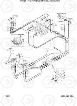 2622 PILOT HYD PIPING(CONTROL 3,39HDRB) 42HDLL/39HDRB, Hyundai