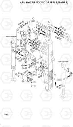 2641 ARM HYD PIPING(W/O GRAPPLE,39HDRB) 42HDLL/39HDRB, Hyundai