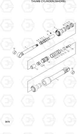 2670 THUMB CYLINDER(39HDRB) 42HDLL/39HDRB, Hyundai